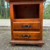 Louis XIV bedside table in solid wood with 2 drawers.