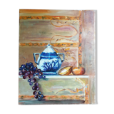 Still life naïve style on canvas