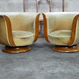 Pair of Art Deco armchairs 1930 "Le Malandre"