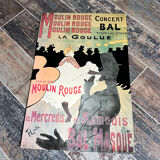 Large Moulin Rouge Metal Advertising Poster