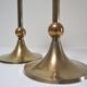 Pair of Scandinavian candlesticks brass vintage steel