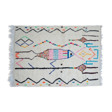 Colorful Berber Carpet 255 X 143cm