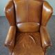 Cowhide leather armchair