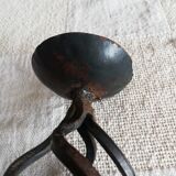 Rusty twisted candle holder for round candles