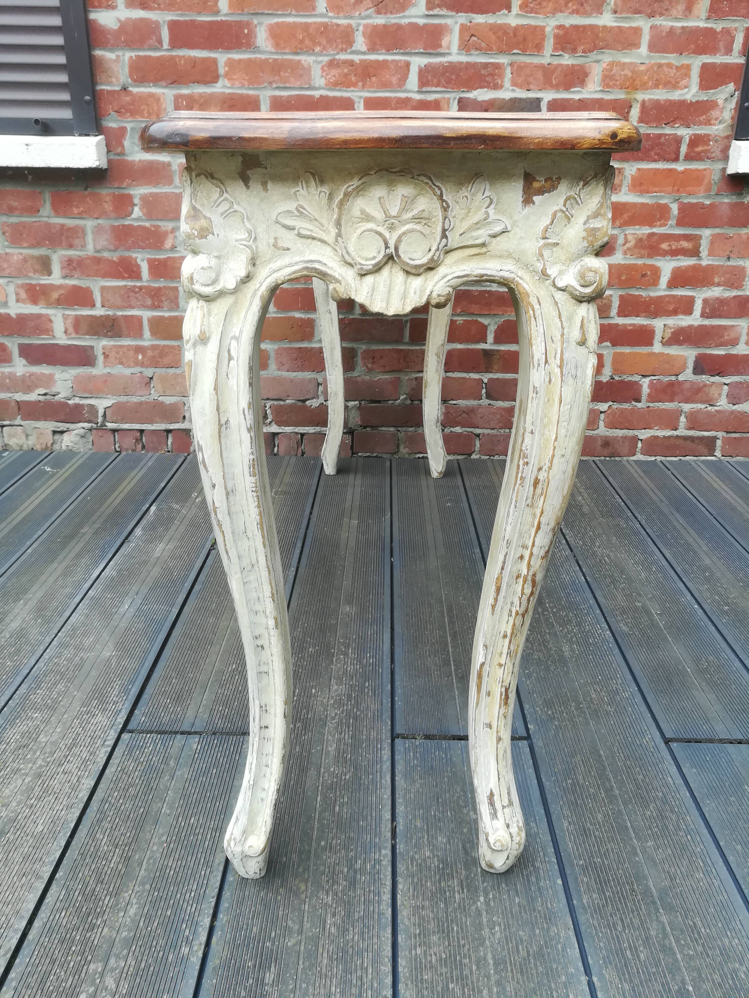 Louis XV style console patinated