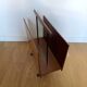 Vintage walnut and black OPAL magazine/vinyl rack