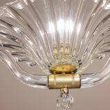 Trasparent Murano Glass Chandelier by Barovier e Toso, 1950s