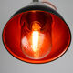 Vintage dark blueberry blue small industrial hanging light from TEP