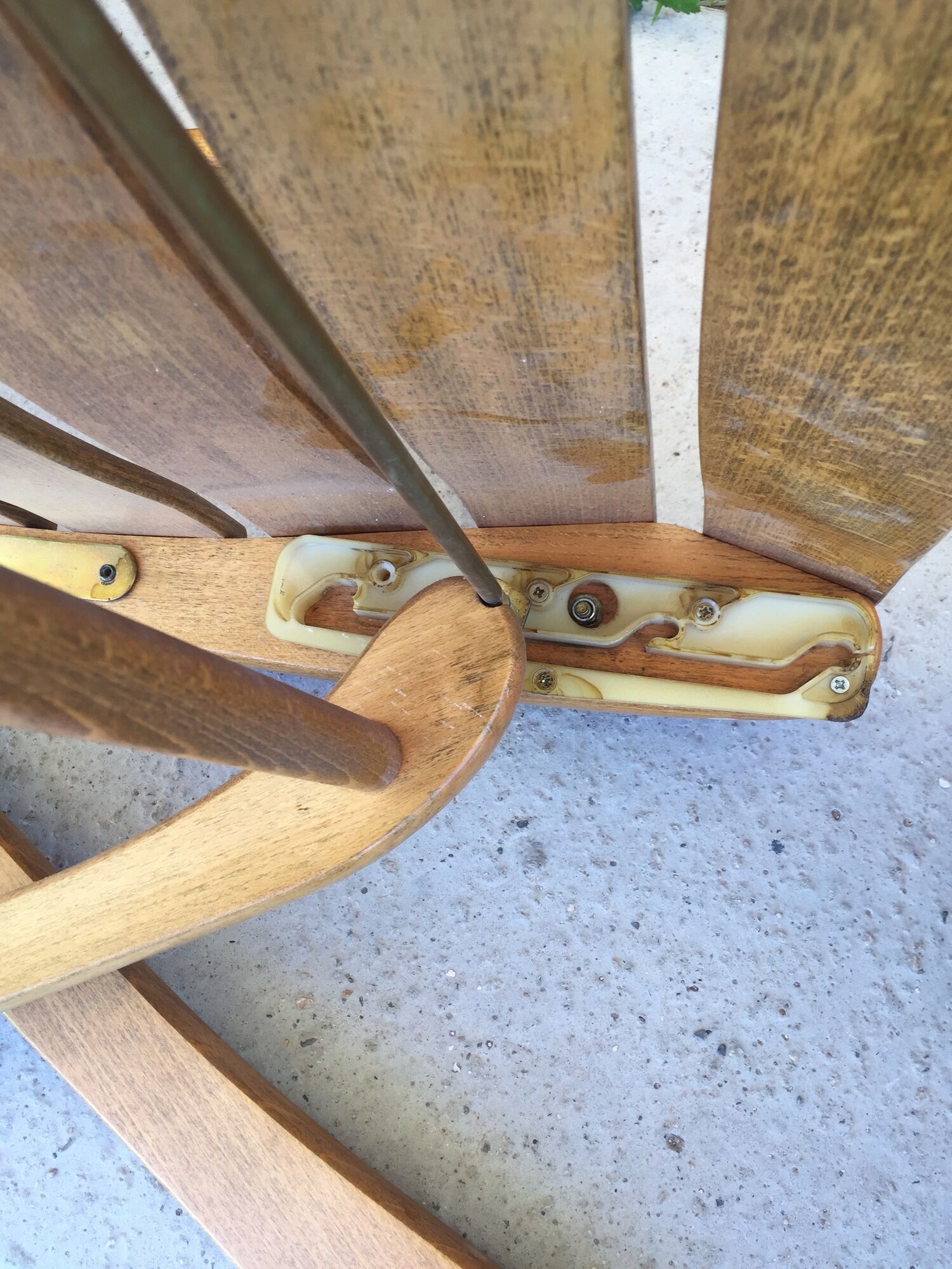 Pair of folding wooden armchairs brand Sodibois