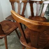 Set of 6 all-wood bistro chairs