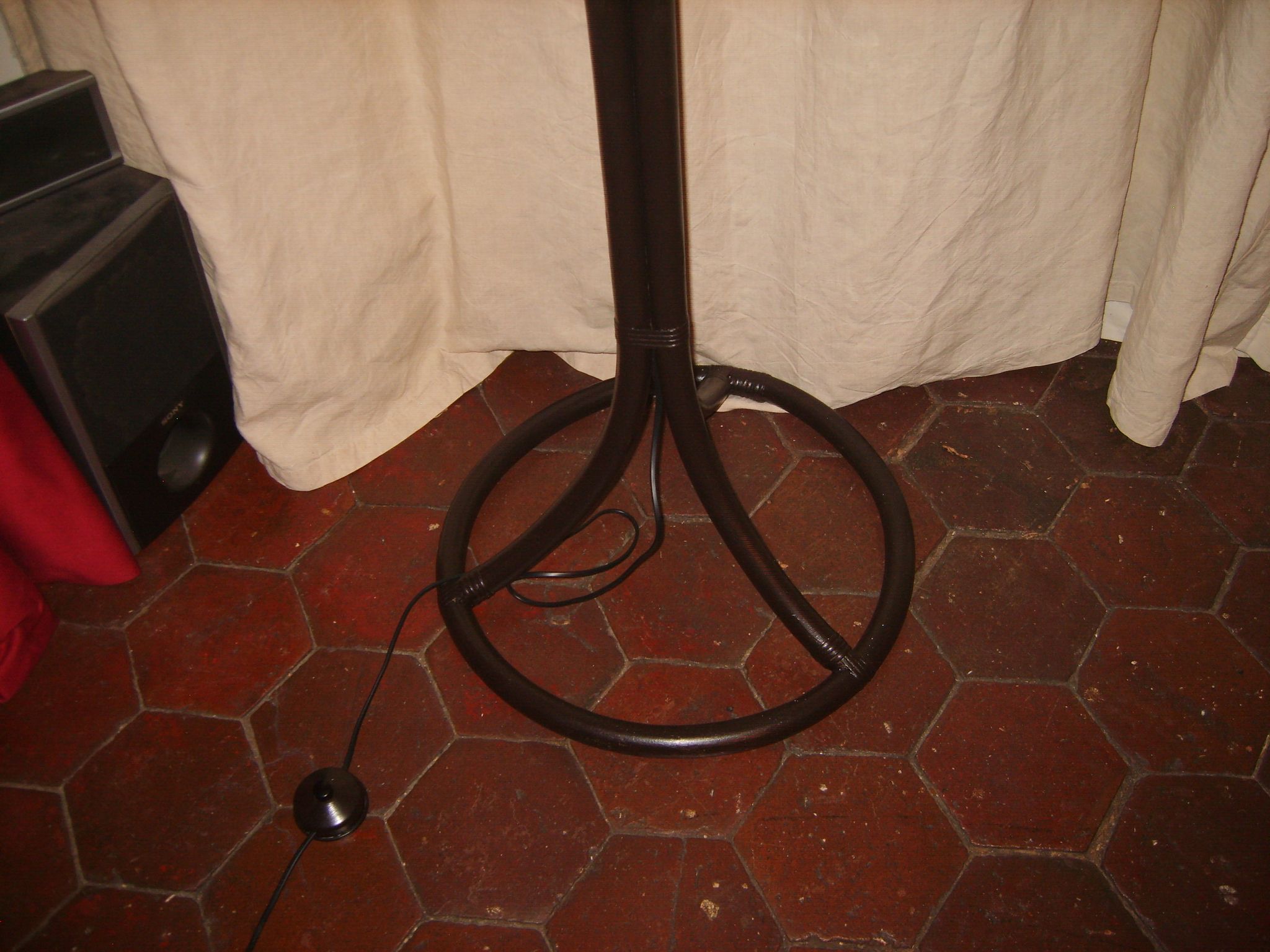 Rattan floor lamp