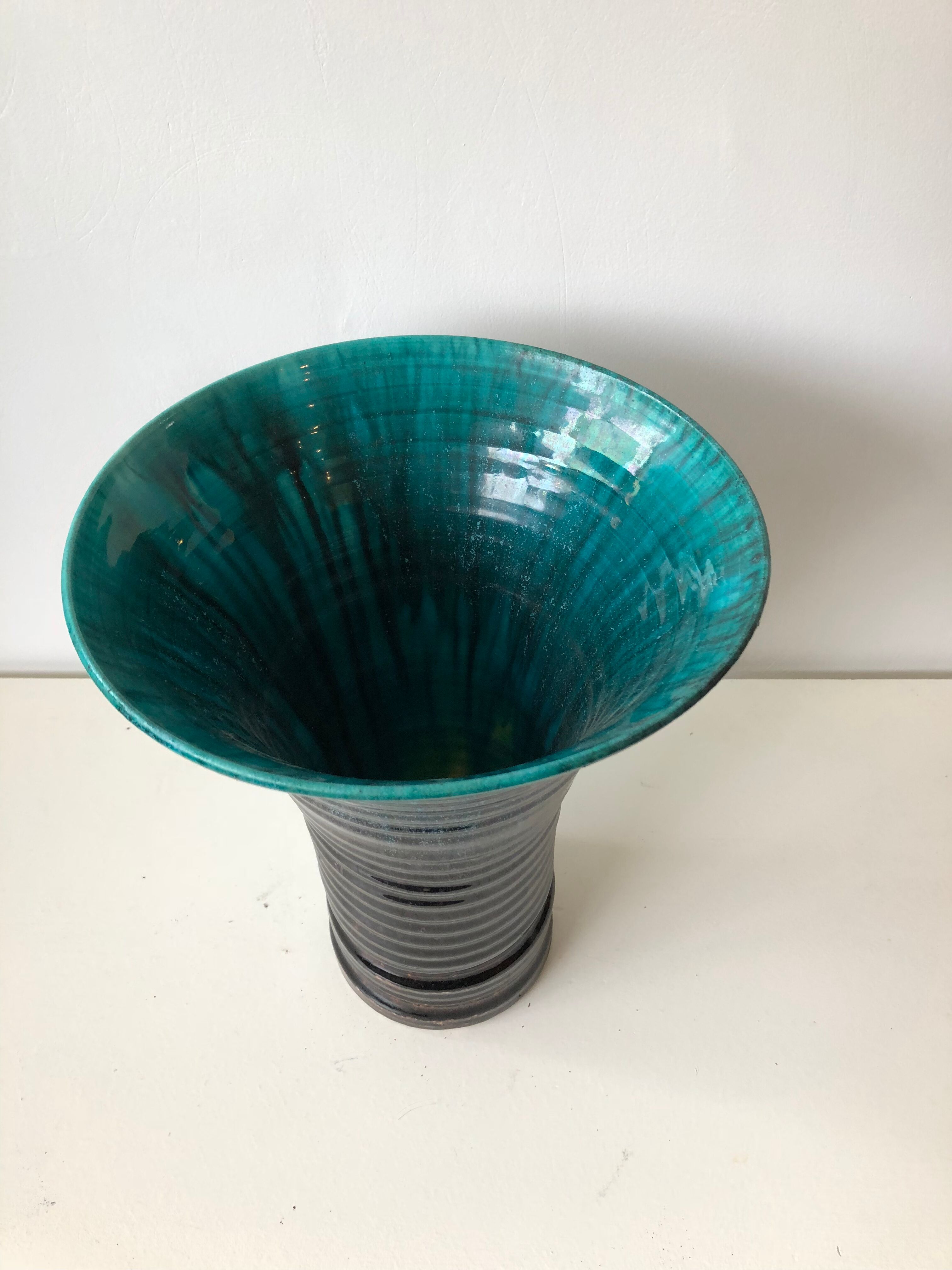 Accolay enameled ceramic vase