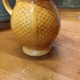 Pichet jaune faience sarreguemines