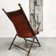 Vintage faux bamboo leather folding chair 'Safari style'