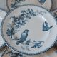 Set of 5 flat plates Iron Earth Longwy model ""