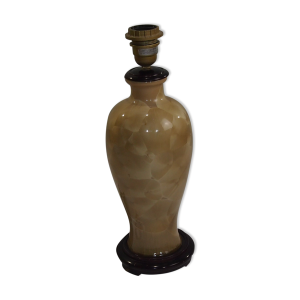 Lampe de table marqueterie de paille  Louis Drimmer vintage
