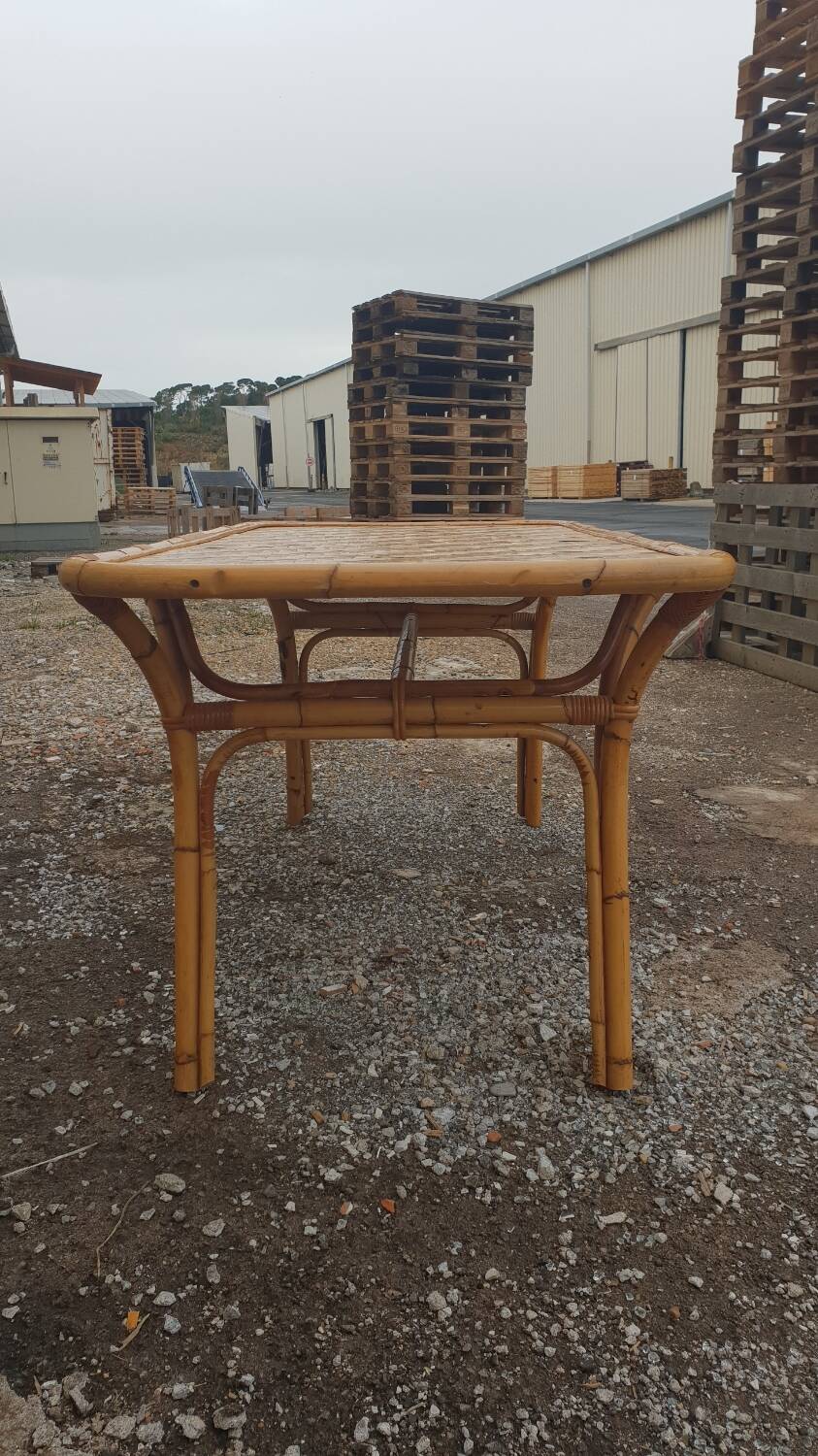 1970s rattan dining table