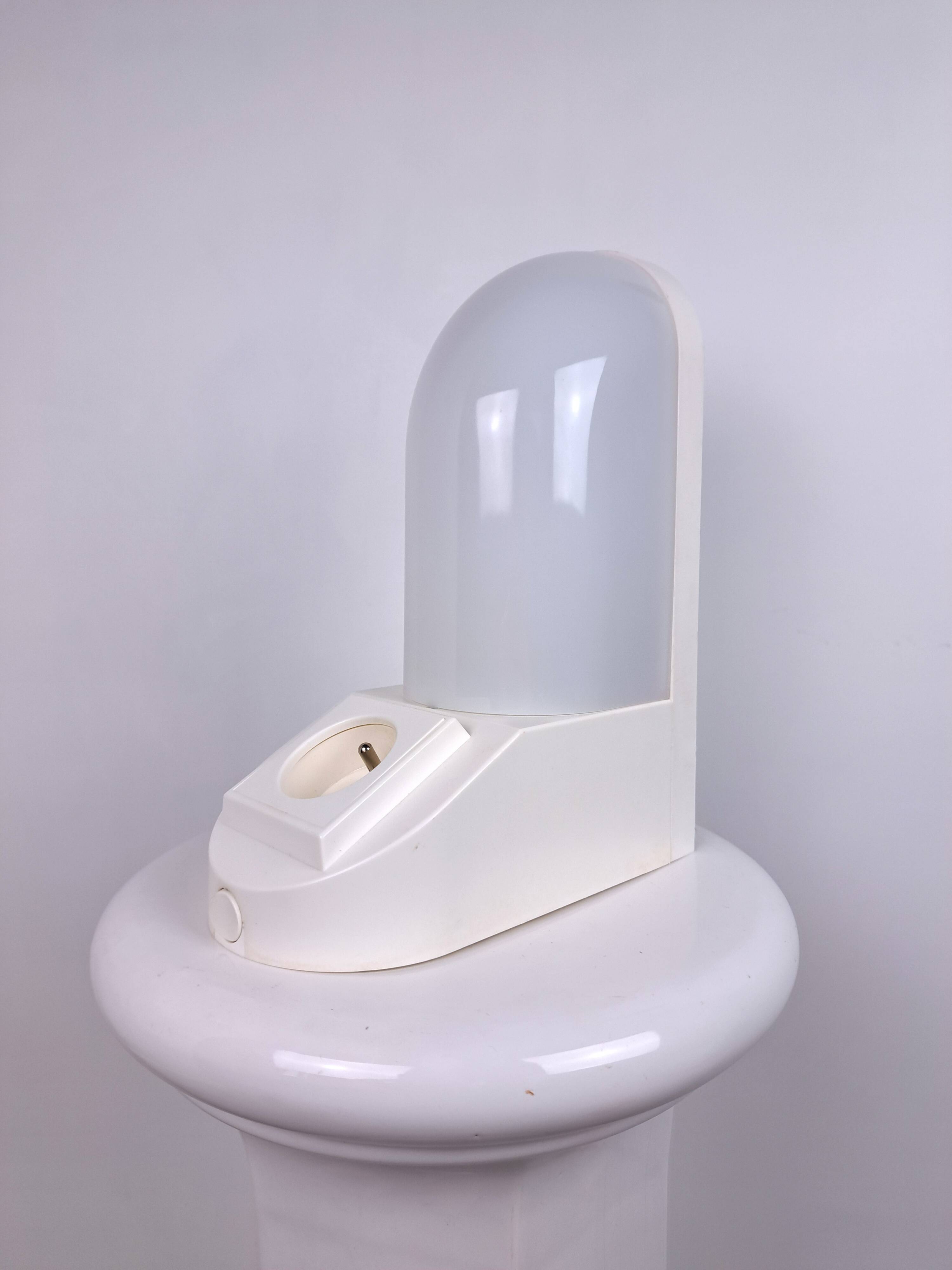 Plastic space age lamp with plug from Hagberg for Ikea