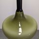 XL olive green opaline water drop pendant light from the 60s/70s