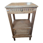 Chevet ancien style Louis XVI en chêne – plateau marbre