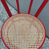 Chaise de salle à manger rouge, années 1980