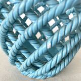 1960s woven ceramic planter