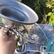 Very nice glass serving stand in very good condition.
