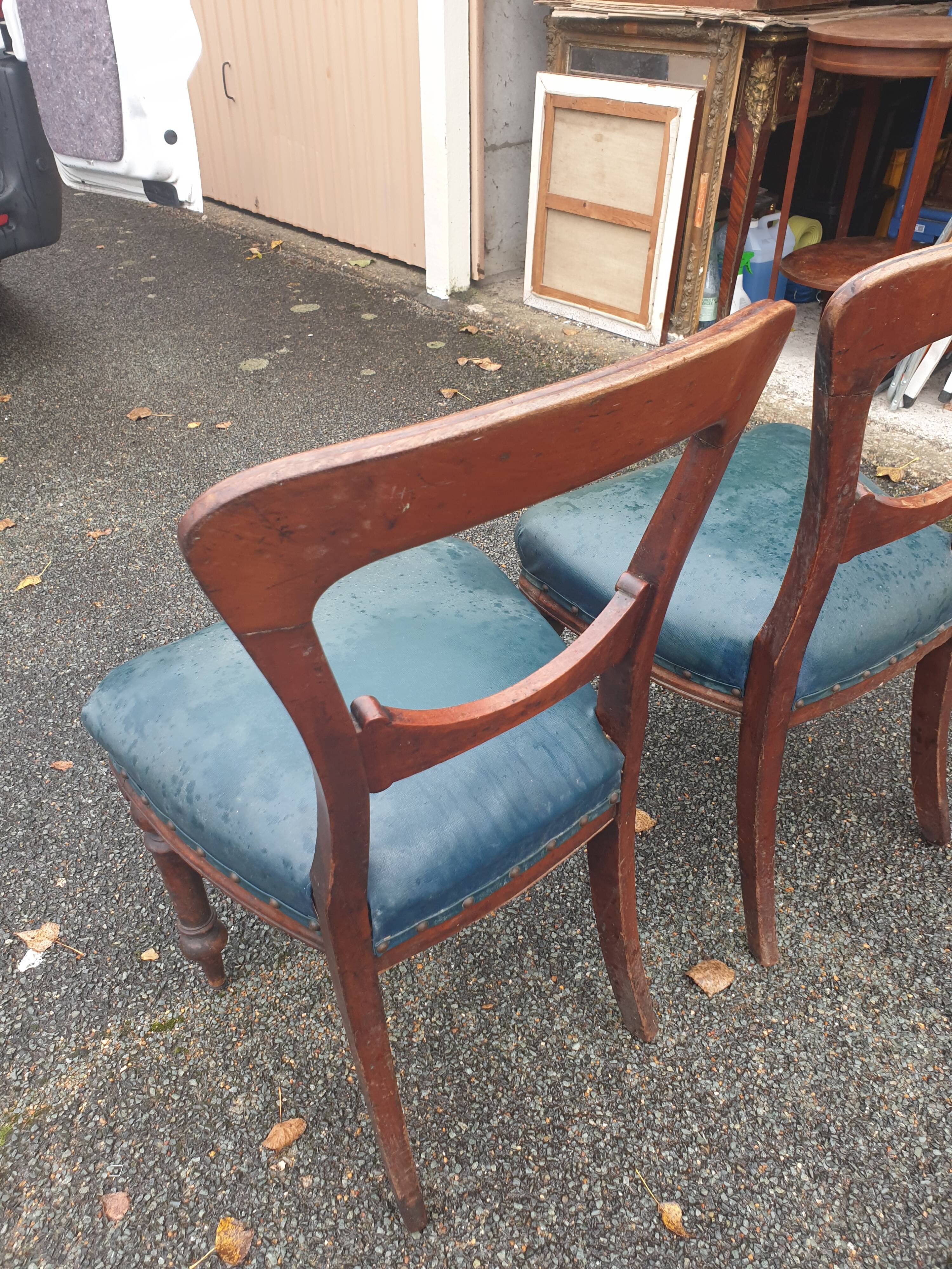 Pair of 19th century Restoration period armchairs
