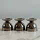 Lot de 3 coquetiers en inox