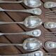 Set of 6 silver plated metal forks and spoons 20g with medallion f