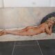 Tableau femme nue allongée de César Vilol