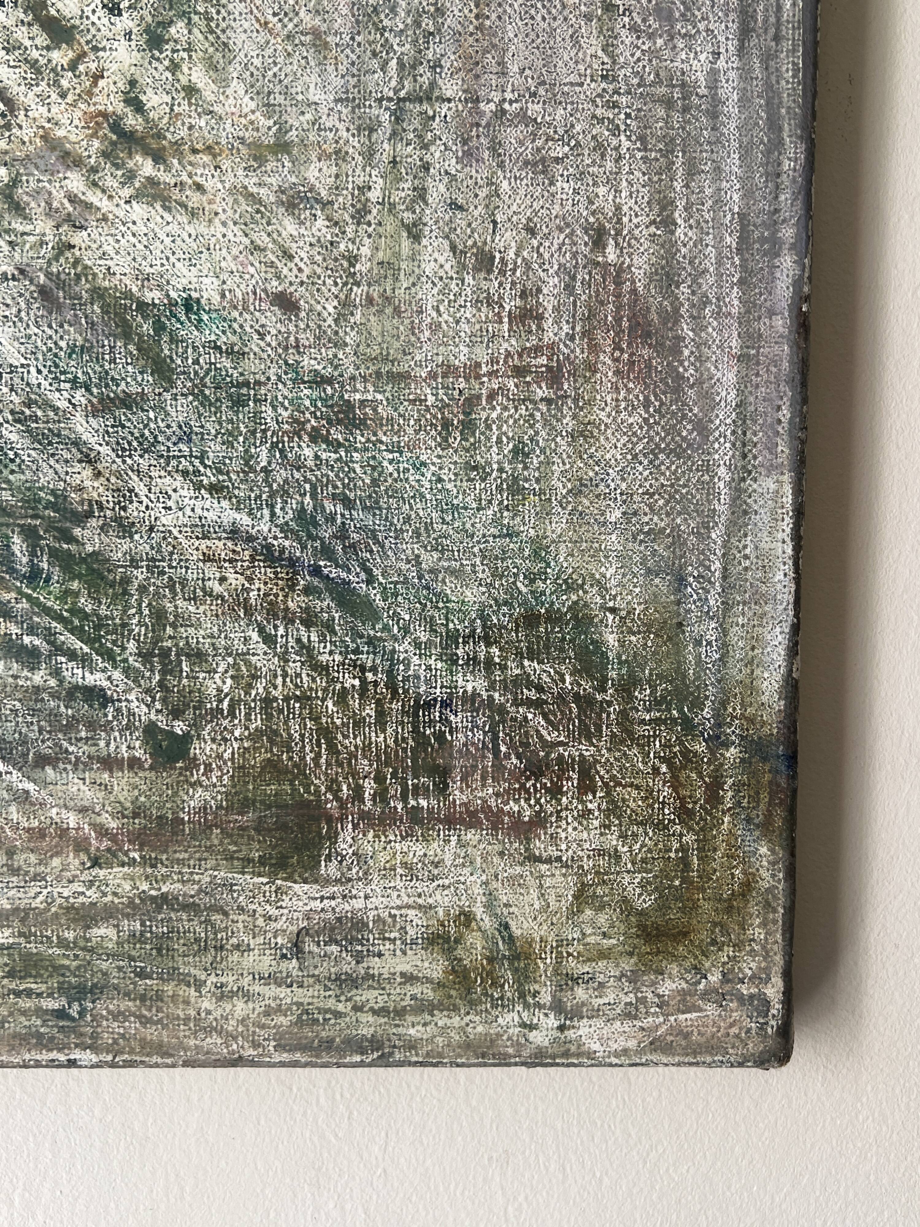 Tableau contemporain, toile abstraite sur châssis, technique mixte