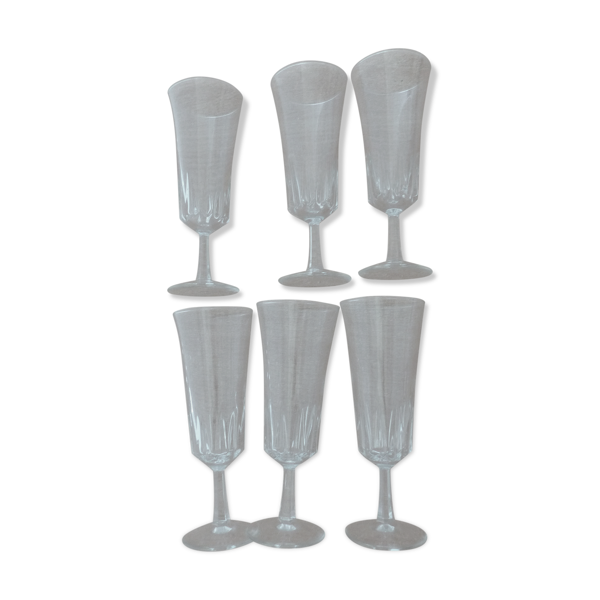 1 lot de 6 flutes à champagne