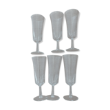 1 set of 6 champagne flutes