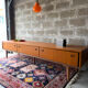 Vintage low Scandinavian sideboard in teak, 1970.