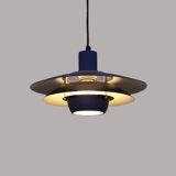 Blue coloured top design lamp by Jeka Metaltryk - Model Viola type 3013-P -