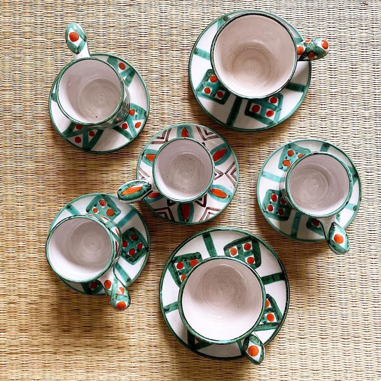 Coffee service Antoine Fazio Vallauris 14 pieces