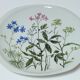 Six flat plates porcelain Bernardaud Limoges model Alcée floral decoration