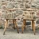 Pair of bistro chairs and bohemian beech