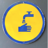Wash your hands vintage european industrial enamel signs decoration