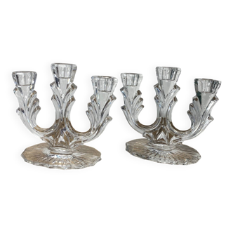 Crystal candle holders