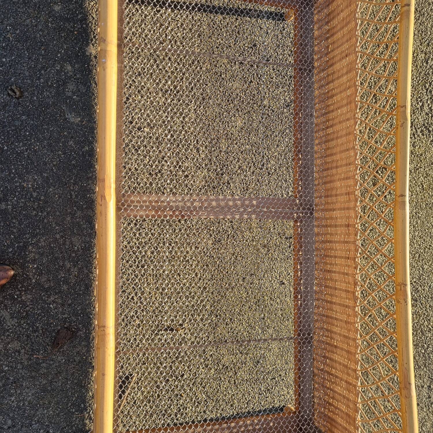 Rattan baby bed, cradle from 1970