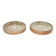 Pair of enamelled stoneware bottle coasters 1970
