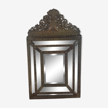 Miroir ancien à parcloses style Louis XIV