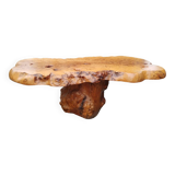 Table basse tronc d'arbre en loupe d'orme