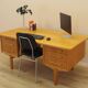 Oak desk, Danish design, 1960s, designer: Henning Kjærnulf