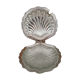 Vintage buttermaker in silver metal form scallop