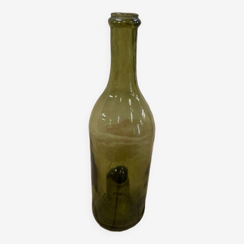 Antique green glass bottle Wabi Sabi