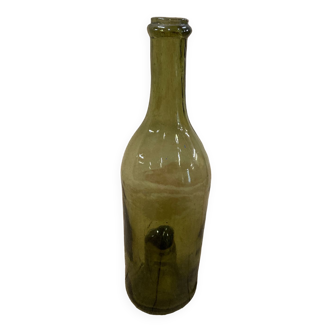 Antique green glass bottle Wabi Sabi