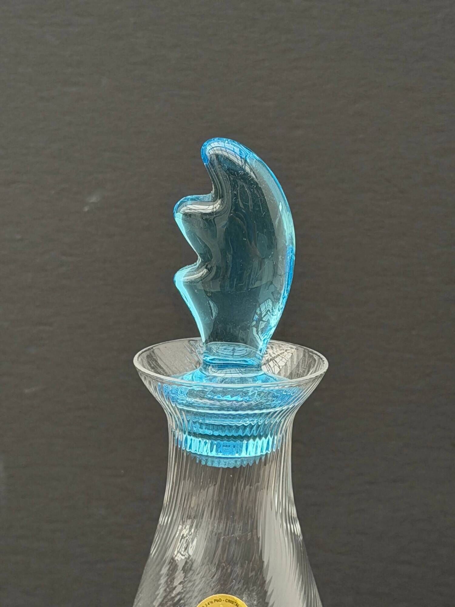 Carafe of spring of crystal in crystal, italy 1970